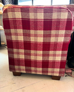 Brocante Gramon - Red Tartan Wool Armchair