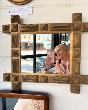 Brocante Gramon - Vintage Tramp Art Mirror