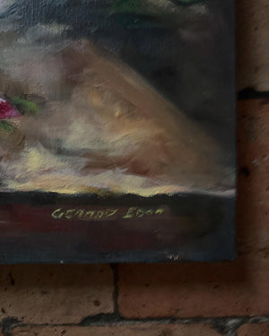 Brocante Gramon - Vintage French Pretty Pink Rose Painting