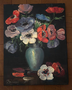Brocante Gramon - Vintage French Poppies Painting
