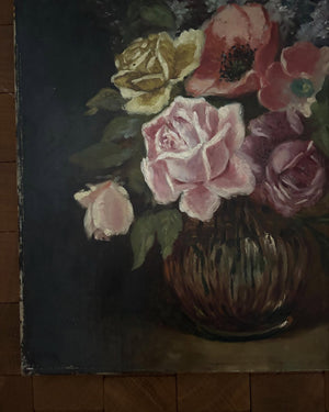 Brocante Gramon - Vintage French Colourful Mixed Floral Painting