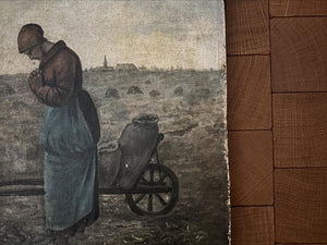 Brocante Gramon - Vintage French Rural Farming Scene Painting