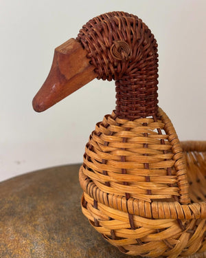 Brocante Gramon - Vintage Duck Wicker Basket