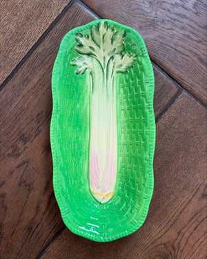 Brocante Gramon - Vintage Celery Beswick Cabbage-ware Serving Plate