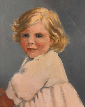 Brocante Gramon - Vintage French Young Girl Painting
