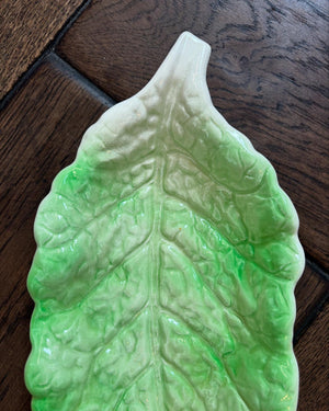 Brocante Gramon - Vintage Cabbage leaf Beswick Cabbage-ware Serving Plate