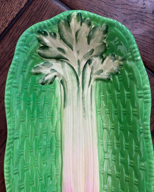 Brocante Gramon - Vintage Celery Beswick Cabbage-ware Serving Plate