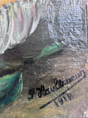 Brocante Gramon - Vintage French DOM still-life painting on canvas