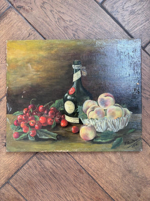 Brocante Gramon - Vintage French DOM still-life painting on canvas