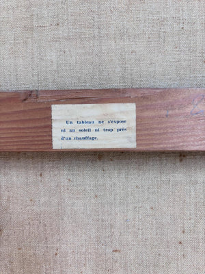 Brocante Gramon - Vintage Un Petit Prince oil painting on canvas mounted on timber frame