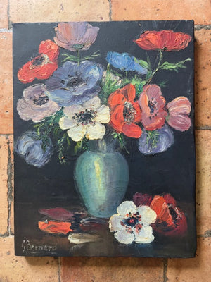 Brocante Gramon - Vintage French Poppies Painting