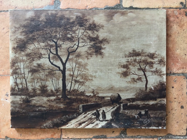 Brocante Gramon - Vintage French Rural Scene Painting