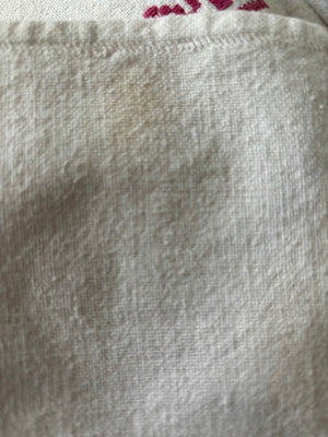 Brocante Gramon - Antique Hungarian/Romanian tablecloth + 10 matching napkins
