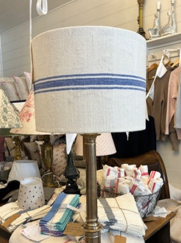 Brocante Gramon - Antique Hungarian Grainsack Linen Lampshade