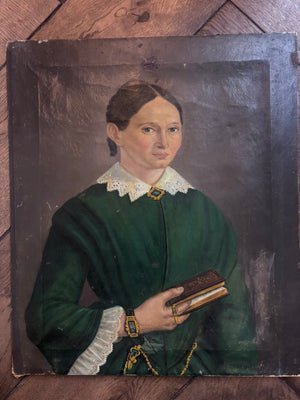 Brocante Gramon - Antique French Oil Portrait