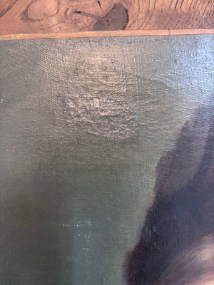 Brocante Gramon - Antique French Oil Portrait of Josephine Mattie