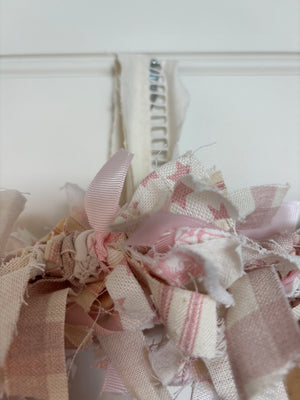 Brocante Gramon - Christmas Rag Wreath - Pinks