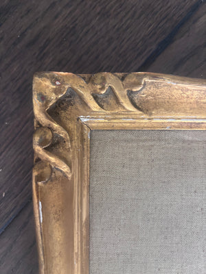 Brocante Gramon - Antique French Oil Portrait of a Young Girl