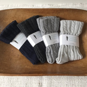Brocante Gramon - SCA Cashmere 3 Ply Cable Knit Socks