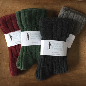Brocante Gramon - SCA Cashmere 3 Ply Cable Knit Socks