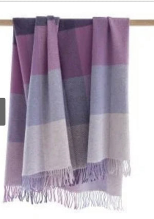 Brocante Gramon - Merino Wool Cashmere Throw - Purple Lavender Lilac