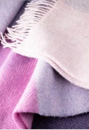 Brocante Gramon - Merino Wool Cashmere Throw - Purple Lavender Lilac