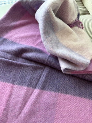 Brocante Gramon - Merino Wool Cashmere Throw - Purple Lavender Lilac