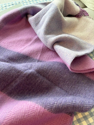 Brocante Gramon - Merino Wool Cashmere Throw - Purple Lavender Lilac