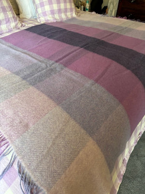 Brocante Gramon - Merino Wool Cashmere Throw - Purple Lavender Lilac