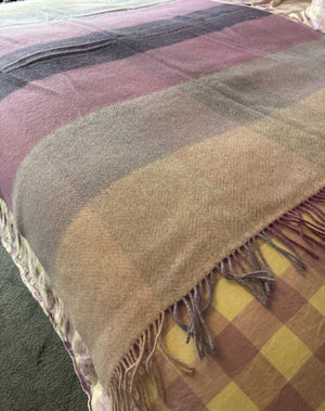 Brocante Gramon - Merino Wool Cashmere Throw - Purple Lavender Lilac