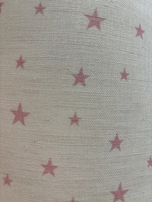 Brocante Gramon - Star Lampshade on Antique Bobbin Lamp - Pink