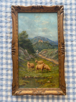 Brocante Gramon - Vintage French Pastoral Painting