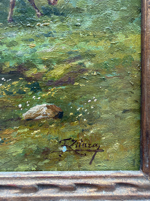 Brocante Gramon - Vintage French Pastoral Painting