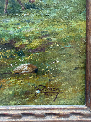 Brocante Gramon - Vintage French Pastoral Painting