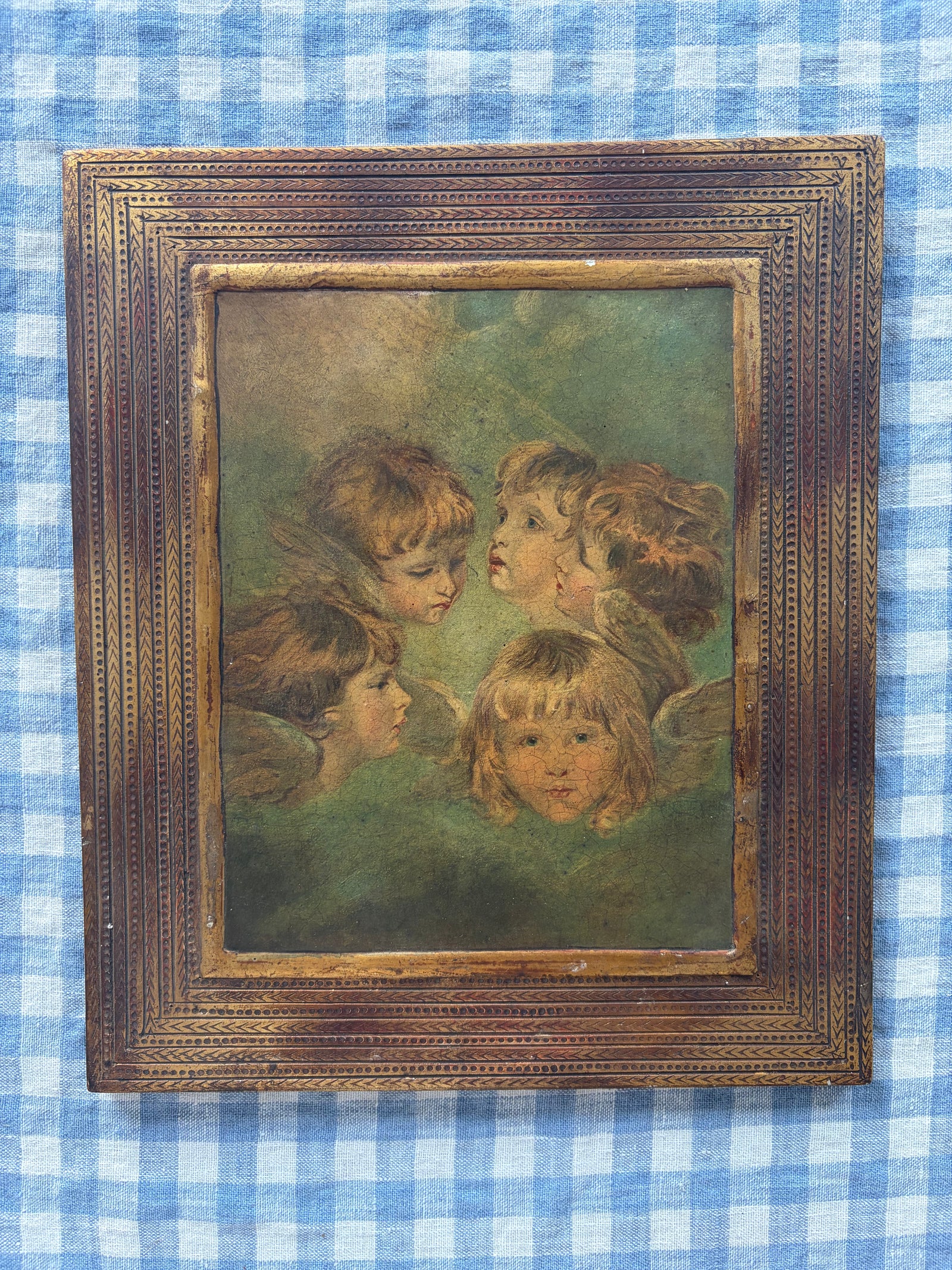 Brocante Gramon - Vintage Angelic Figure Painting
