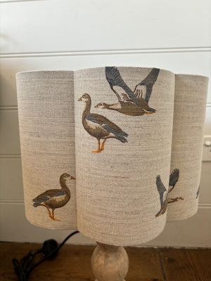 Brocante Gramon - English Linen Scalloped Lampshades - Flying Geese