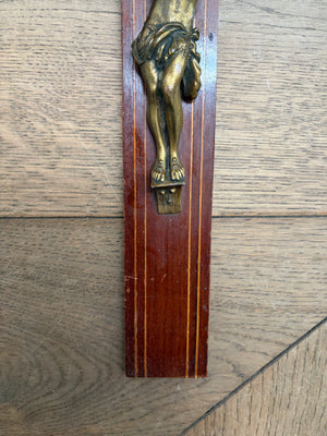 Brocante Gramon - Vintage French Crucifix – Wood and Brass