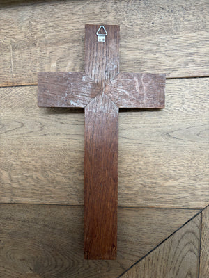 Brocante Gramon - Vintage French Crucifix – Wood and Brass
