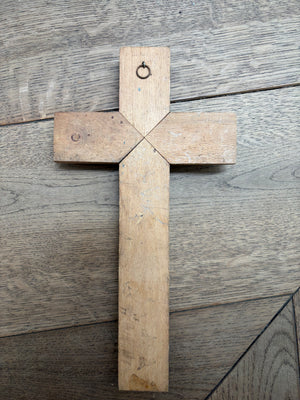 Brocante Gramon - Vintage French Crucifix – Wood and Brass