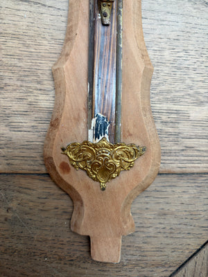 Brocante Gramon - Vintage French Crucifix with Ornate Brass Details