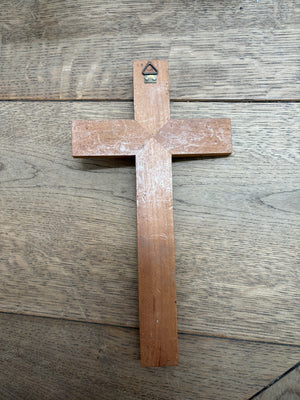 Vintage French Crucifix – Wood and Brass