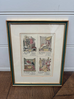 Brocante Gramon - Vintage French Occupations Prints Dryer, Tanner, Merchant and Skinner
