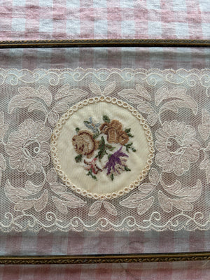 Brocante Gramon - Vintage English Brass-Footed Dressing Table Tray