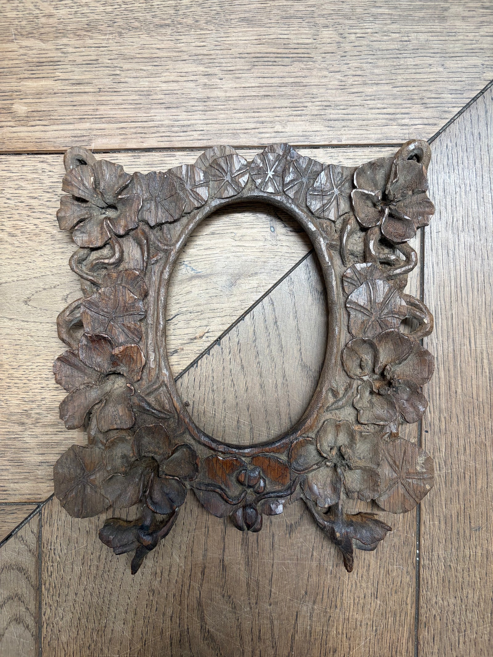 Vintage French Carved Wooden Frame