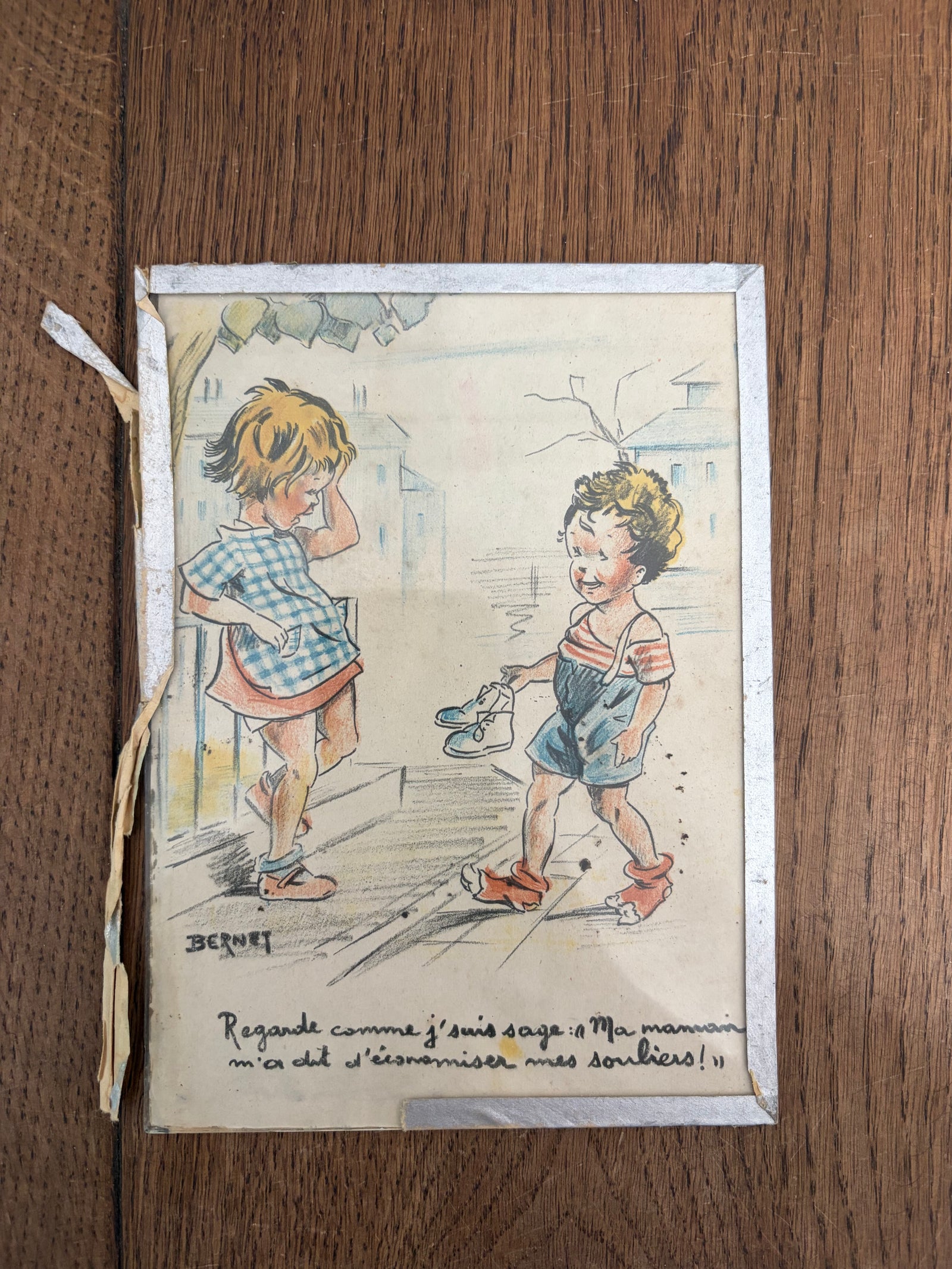 Vintage French Humorous Illustration – In the Style of Germaine Bouret