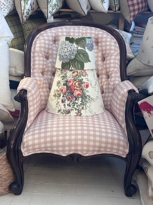 Brocante Gramon - Antique Pink Gingham Armchair
