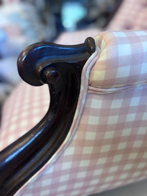 Brocante Gramon - Antique Pink Gingham Armchair