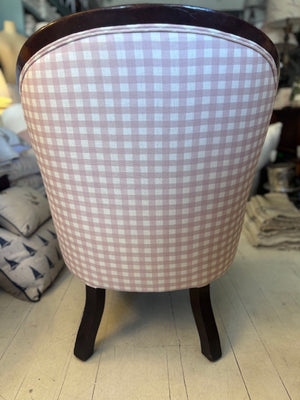 Brocante Gramon - Antique Pink Gingham Armchair