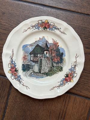 Brocante Gramon - Vintage/antique French Sarreguemines 21cm plates - Set of 10