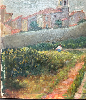 Brocante Gramon - Vintage French Village Painting